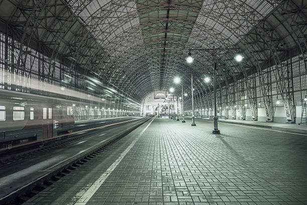 istock High speed train departs from the station. 466738346