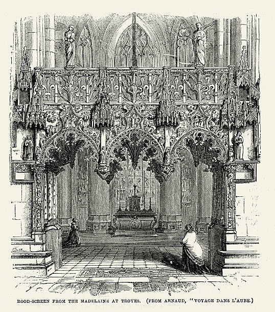 istock Medieval Architecture - Rood Screen from the Madelaine at Troyes 466738852