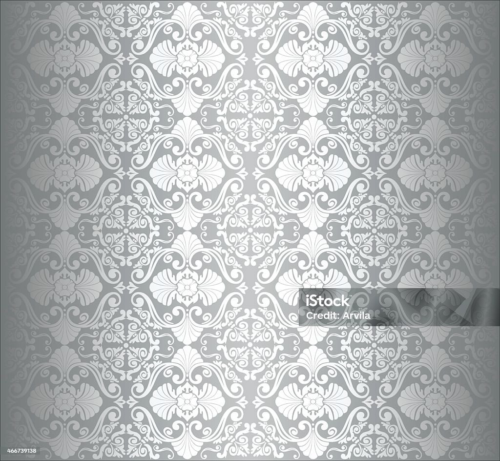 Silver Design Background Pattern Silver Vintage Pattern Wallpaper Design Stock Illustration - Download ...
