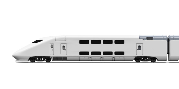 Bullet Train isolated on white background. 3D render