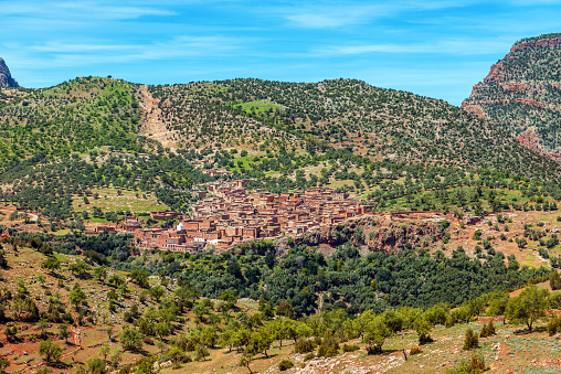 Berber village,old in Ouzoud, Tanagmalt, Moroco, North Africa Nikon D3x