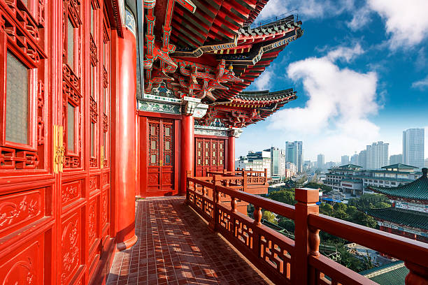 ancient Chinese architecture stock photo