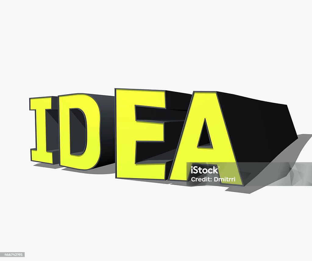 Idea text Idea text on white background Abstract Stock Photo