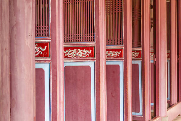 istock Row of  old Chinese doors 466742406