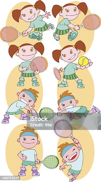 Ilustración de De Tenis Para Niños y más Vectores Libres de Derechos de Correr - Correr, Deporte, Deporte de raqueta