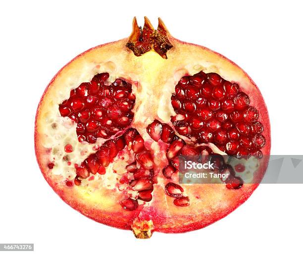 Delicious Half Pomegranate Stock Photo - Download Image Now - 2015, Agriculture, Bottom Round