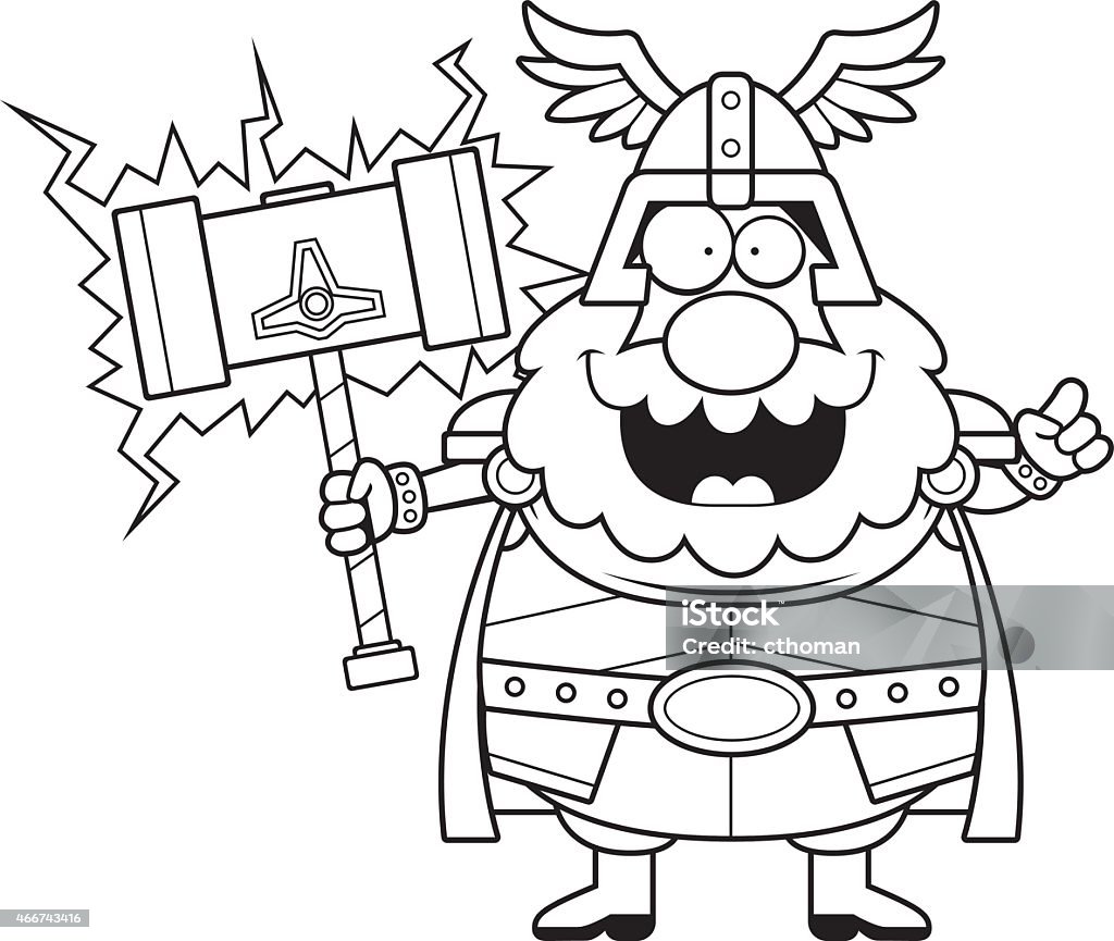 Cartoon Thor Idea Stock Illustration - Download Image Now - 2015, Adult,  Adults Only - iStock