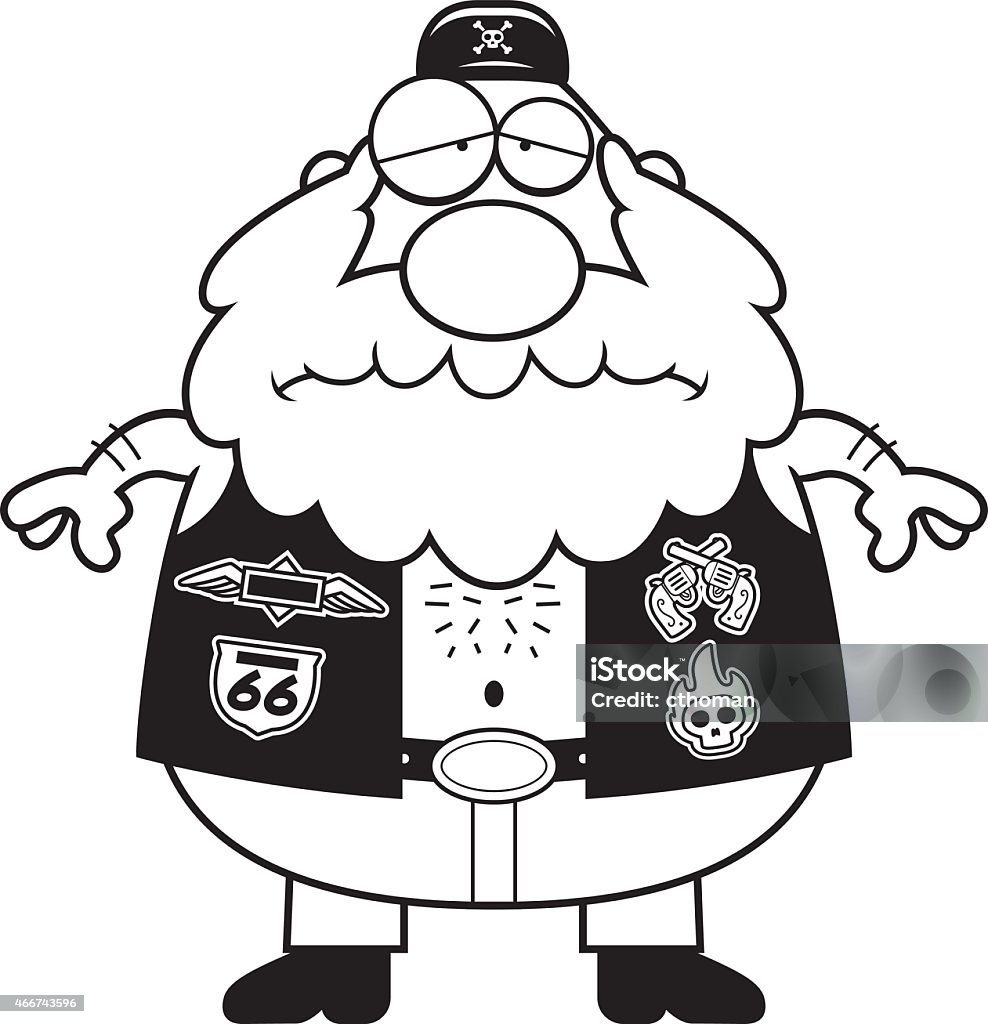 Cartoon Rider Sad Sad Cartoon Biker Stock Illustration - Download Image Now - 2015, Adult ...