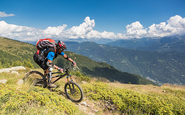istock Downhill Turn into Valtelline Valley, Italy 466744179