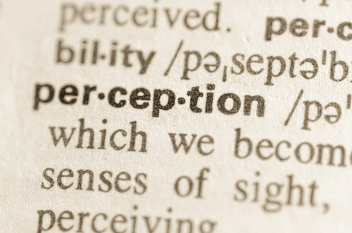 Diccionario de la definición de la palabra percepción photo