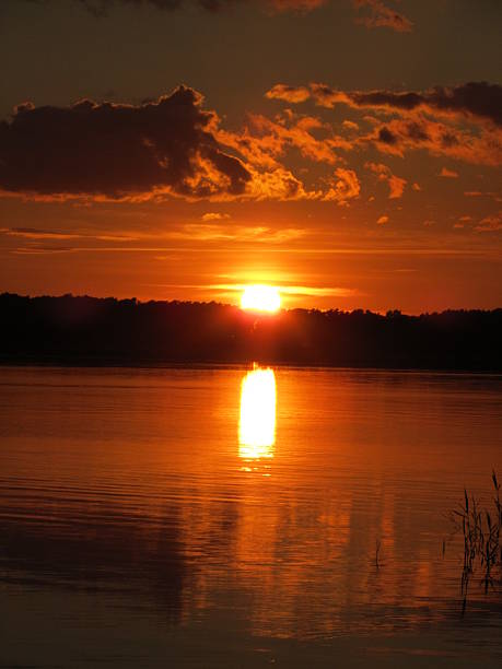istock Sunset over water, Usedom and Baltic Sea sky is burning 466748514