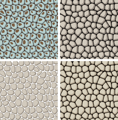 set of seamless stone patterns; simple vector illustration; eps 8;  zip includes aics2, high res jpg