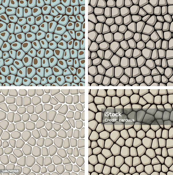 Spreadstone Patterns Set Of Seamless Stone Patterns Stock Illustration - Download Image Now ...