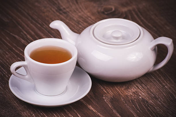 istock Cup of tea with teapot 466749657