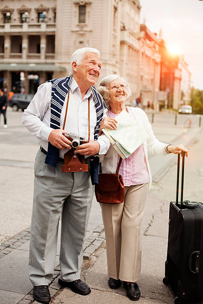 istock Senior couple traveling 466751264
