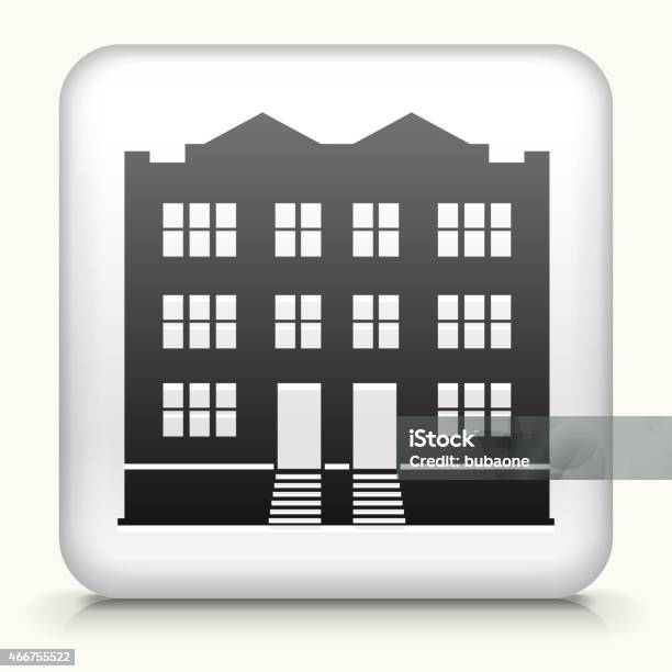 Square Button With Home Interface Icon Stock Illustration - Download Image Now - 2015, Apartment, Architecture