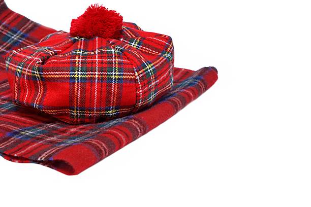 istock Traditional Scottish Red Tartan Bonnet and Scarf 466756070