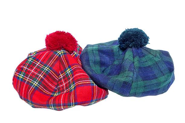 istock Traditional Scottish Red and Green Tartan Bonnets. 466756072