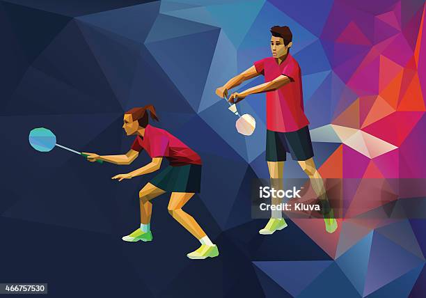 Badminton Mixed Doubles Badminton Players Stock Illustration - Download Image Now - Badminton - Sport, Women, Expertise