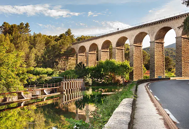 Beautiful bridge in Fontaine de Vaucluse, Provence, France