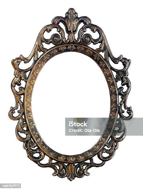 Oval Vintage Frame Stock Photo - Download Image Now - Mirror - Object, Border - Frame, Picture Frame