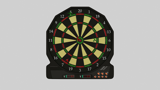 Dart board isolated on white background