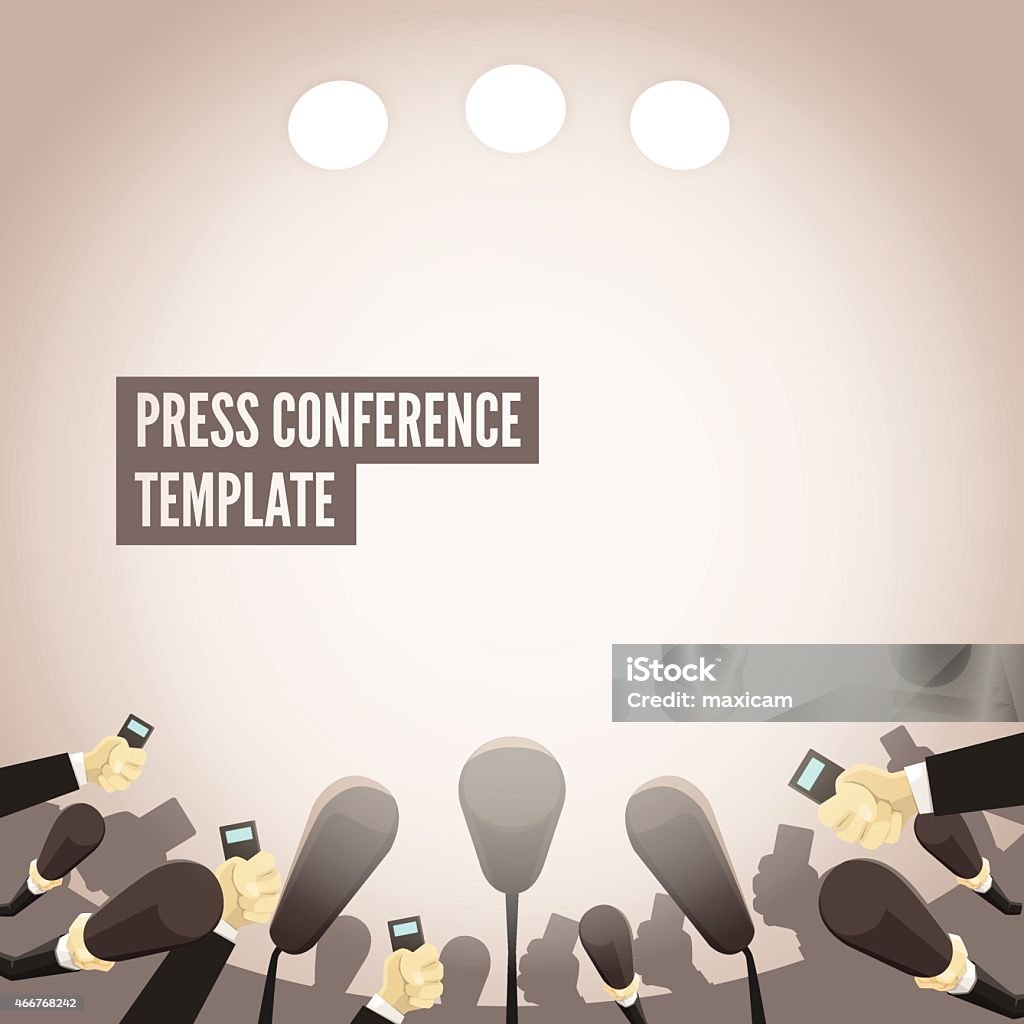 Press conference template Press conference template. EPS 10 file. 2015 stock vector