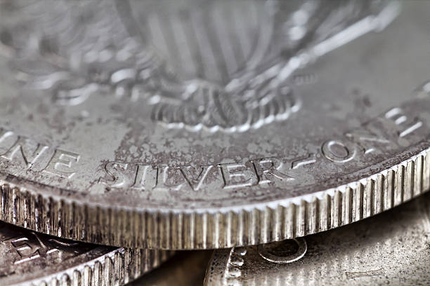 istock Close view of a silver dollar 466770564