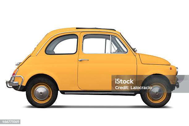 Fiat 500 Classic Foto de stock y más banco de imágenes de Coche - Coche, Recortable, Amarillo - Color