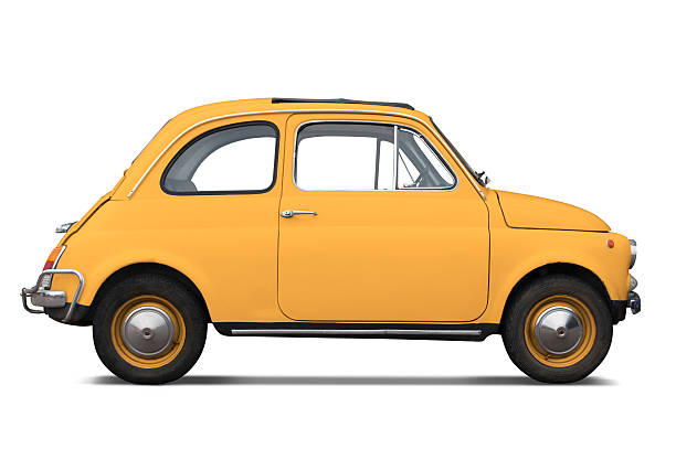 Classic car Cinquecento  is an Italian compact car manufacturer Fiat between 1957 and 1975. vintage car photos stock pictures, royalty-free photos & images