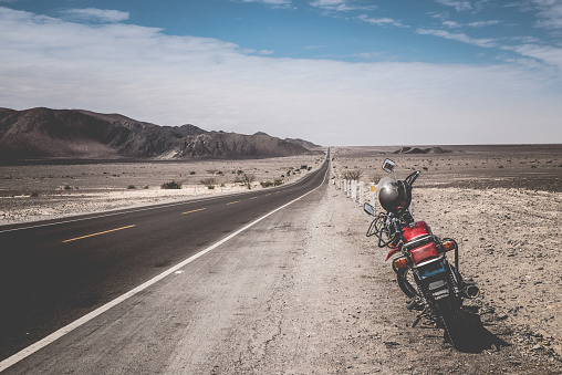 Motorbike on the Pan-American Highway