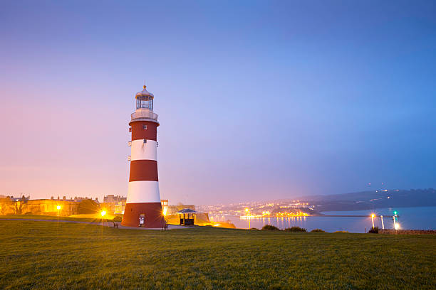 farol de smeaton torre de plymouth enxada - plymouth england imagens e fotografias de stock