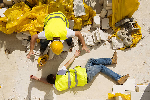 accidente de construcción - accident occupation physical injury construction fotografías e imágenes de stock