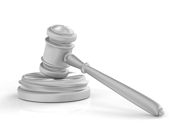 istock steel gavel and soundboard on white background 466775554