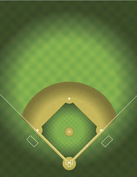 Vector illustration of Vector Baseball Field