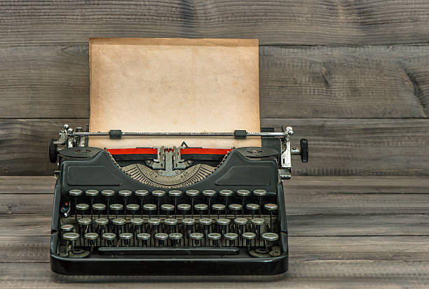 istock antique typewriter with grungy textured paper page 466775972