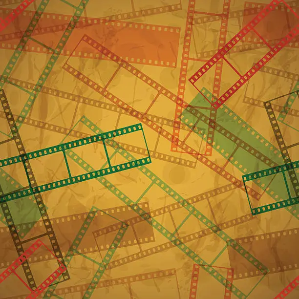 Vector illustration of Vintage background with film frame