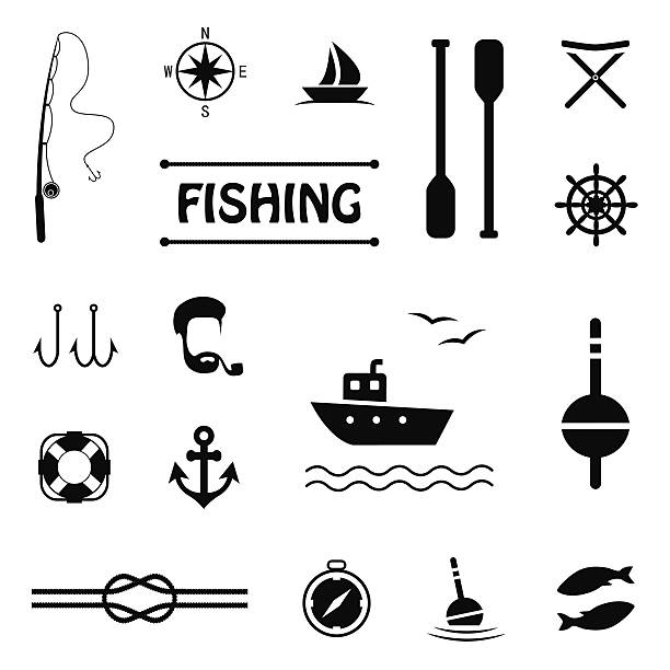 ilustrações, clipart, desenhos animados e ícones de ícones, pesca - fishing industry fishing nautical vessel buoy