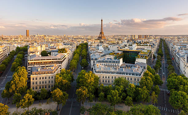 istock Aerial view of Paris and Eiffel Tower 466784604