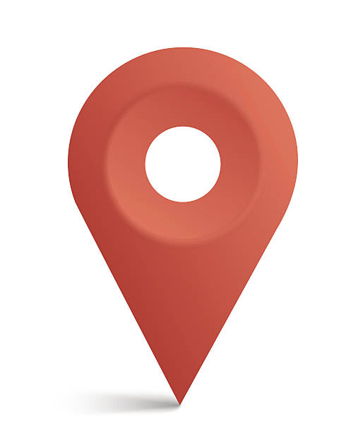 The icon used on a map to find current location vector art illustration