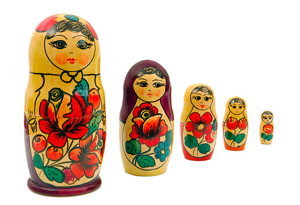 텍사스식 부품군 세트 돌 - doll russian nesting doll nested family 뉴스 사진 이미지