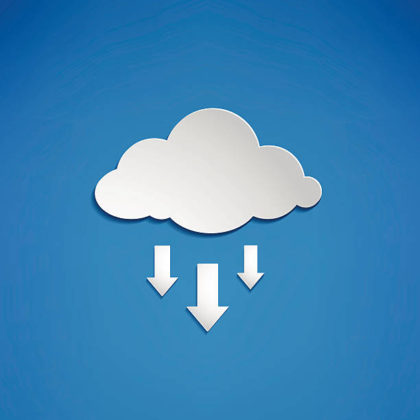 illustrazioni stock, clip art, cartoni animati e icone di tendenza di cloud computing-illustrazione - infographic vector sharing arrow sign