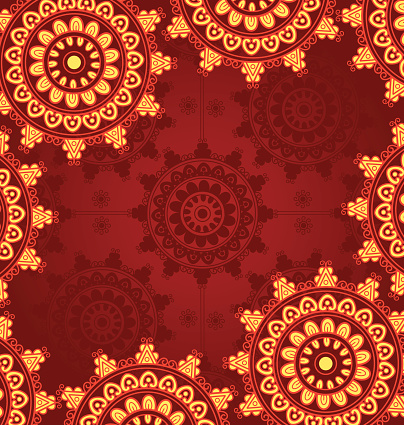 mandala design is separate layered and easy to edit 