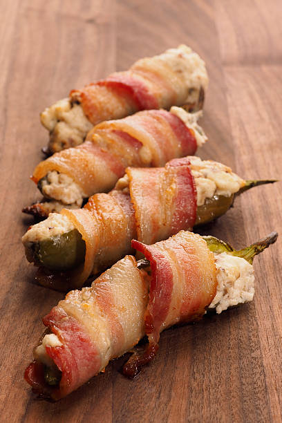 Bacon wrapped jalapeno poppers