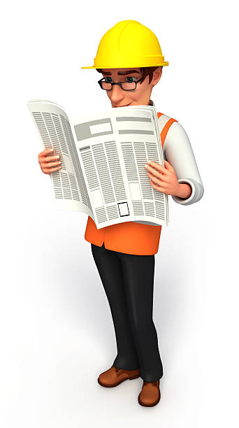 istock Worker with news paper 466791911
