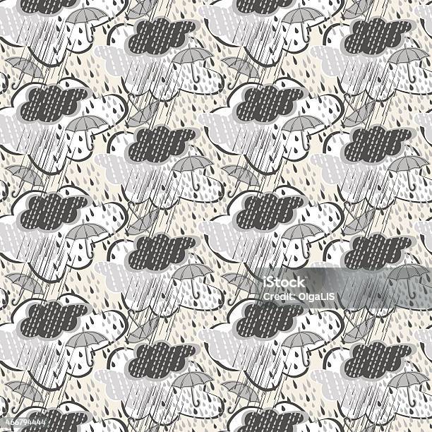 Seamless Rain Pattern Stock Illustration - Download Image Now - 2015, Abstract, Autumn