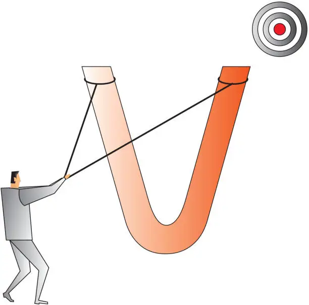 Vector illustration of Aim at the target