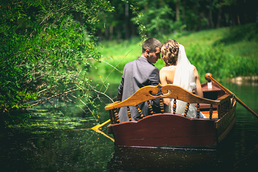 A pair of lovers in a boat