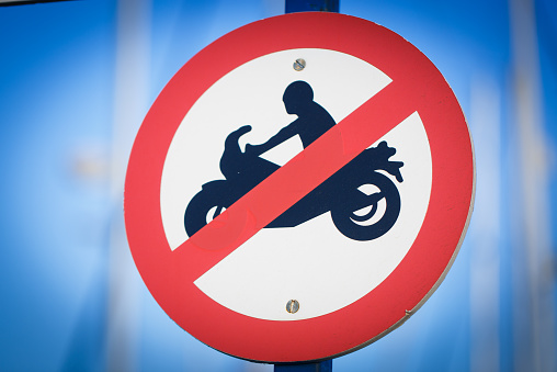No entry for motorbikes is over