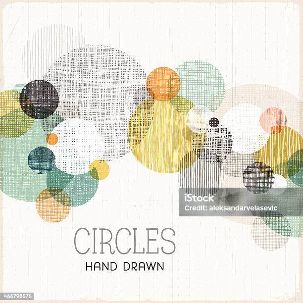 Hand Drawn Circles Background Stock Illustration - Download Image Now - Backgrounds, Circle, Pattern